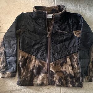 Columbia Kids' Black and Camo Jacket